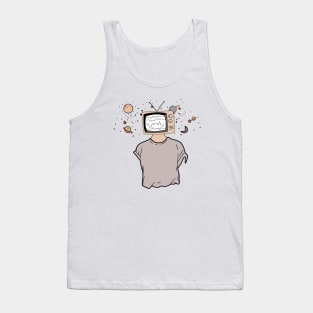 tv head in the space , space tv , best feeling just fo away Tank Top